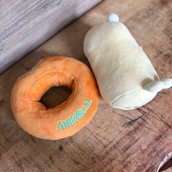 Anirollz Bunnyroll Donut Bunni Plush Toy Stuffed Animal Bunny 5-6" Great Preused - Picture 7 of 9